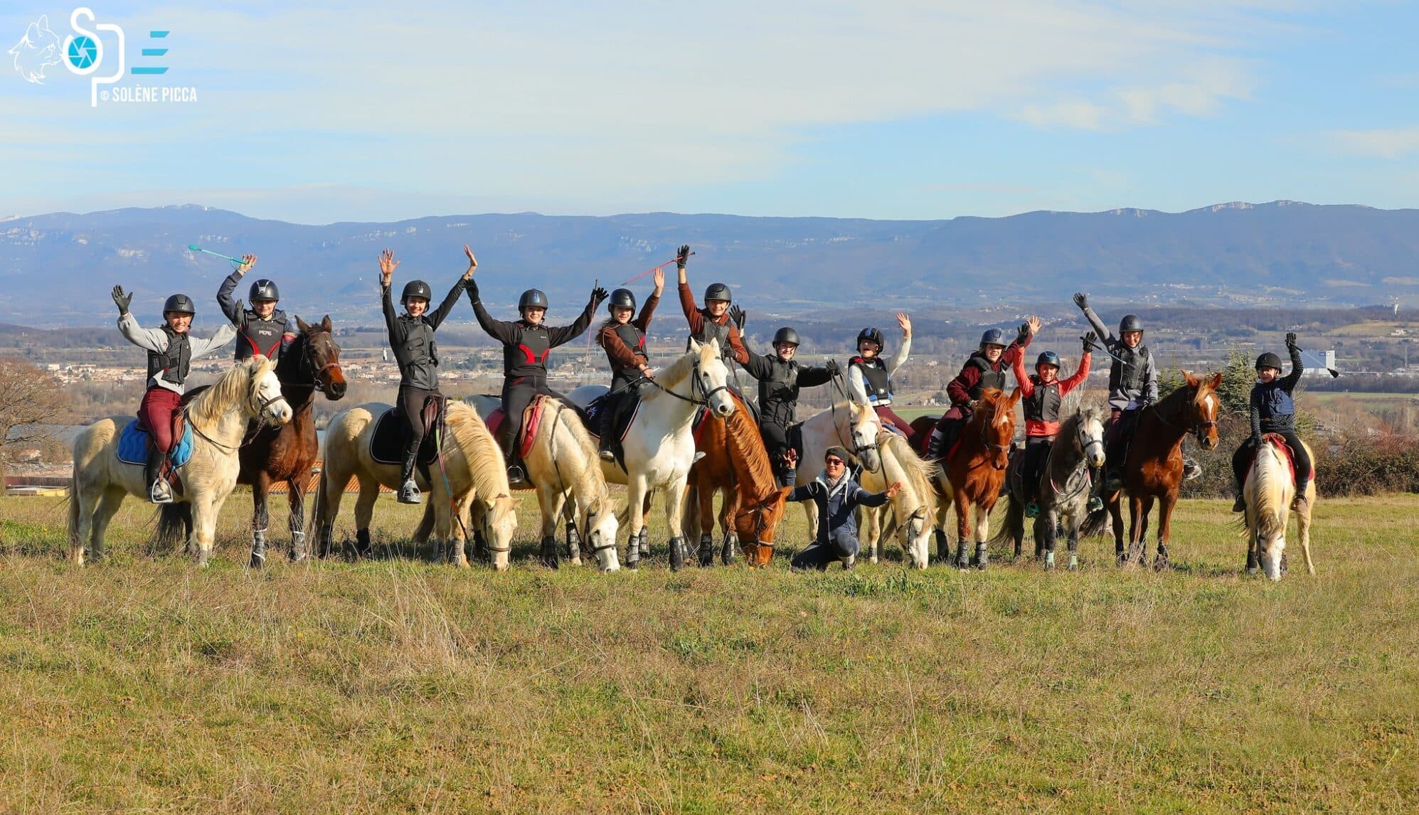Cheval au galop dans la forêt ardéchoise